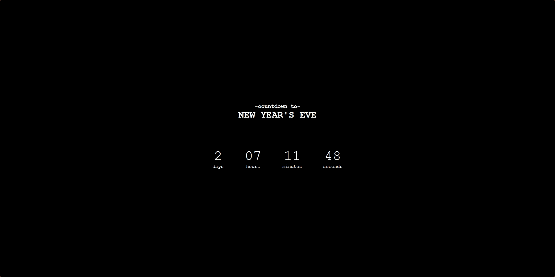 New Year Countdown