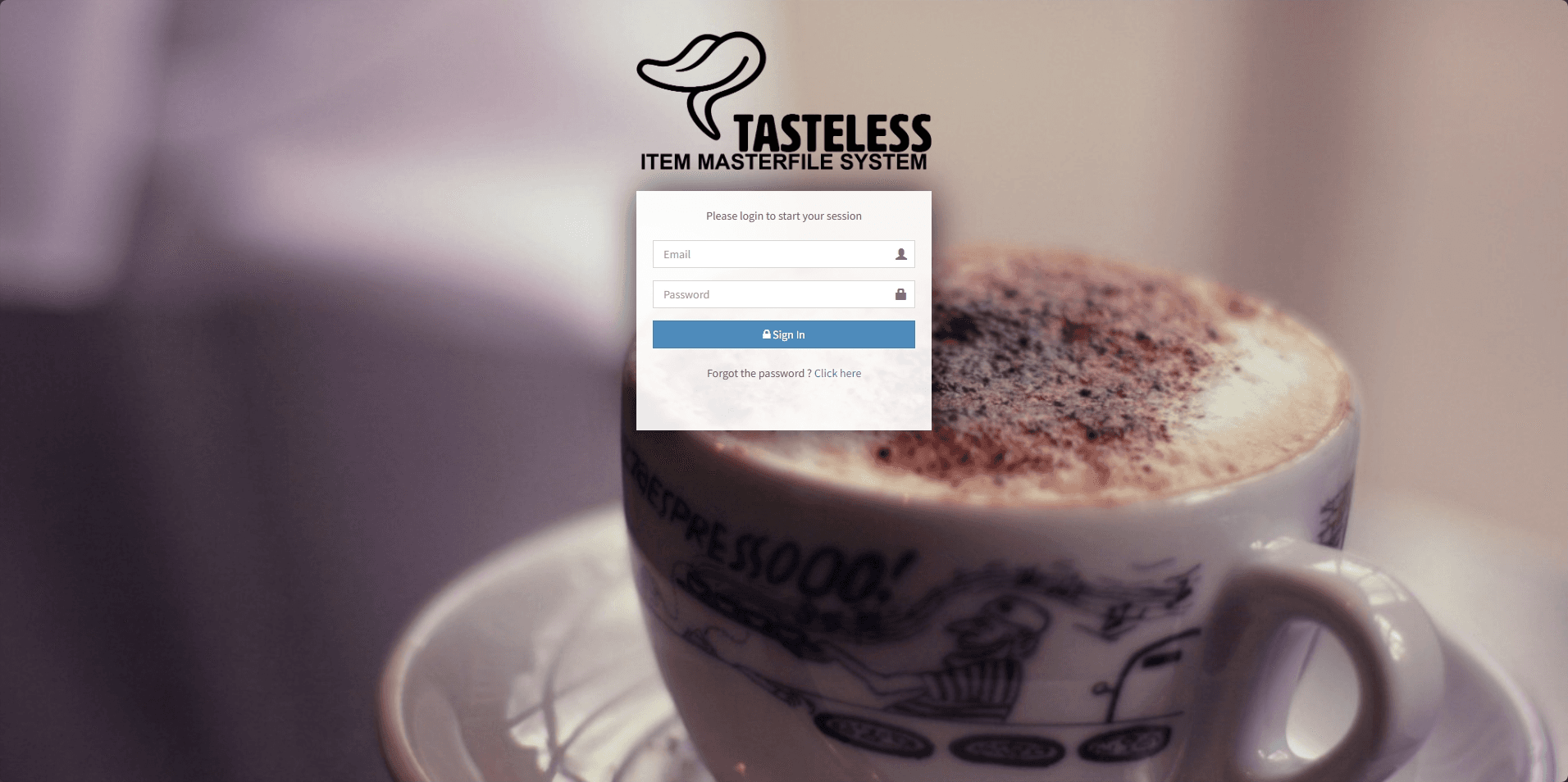 Tasteless Item MasterFile System
